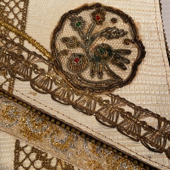 Vintage Bevy Crossbody Leather Beaded Bag - Picture 10 of 11